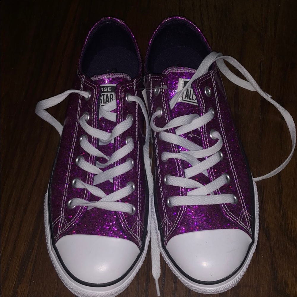 Converse purple holographic  shiny all star shoes